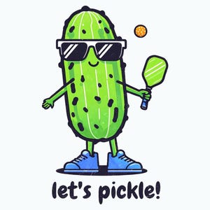 Pickleball PNG, Fun Pickle Character Clipart, Digital Download for Pickleballers, Sublimation Design for Pickleball Projects, Printable Art