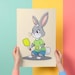 Easter Bunny Pickleball PNG, Cartoon Pickleball Rabbit Clipart | Easter ...