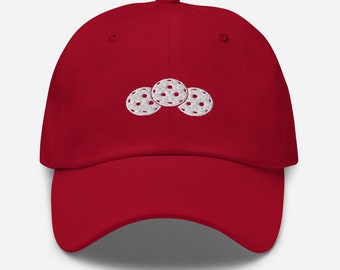 Cappello da papà per pickleball, cappello da pickleball ricamato, berretto regolabile in twill di cotone, regalo per giocatori di pickleball, regalo per la festa del papà, regalo di compleanno