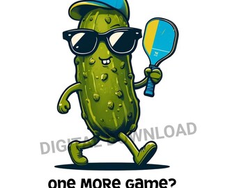 Pickleball PNG, Un'altra partita, Personaggio dei cartoni animati di Pickleball, Design divertente di Pickleball, Design digitale per POD, Clipart di Pickleball stampabile