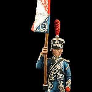 Tin Soldier: Marine Officer with Standard, Napoleonic Wars 54mm