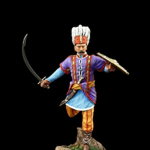 Tin soldier Collectible Janissary, Ottoman Empire 54 mm Near East, Muslim Warriors