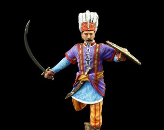 Tin soldier Collectible Janissary, Ottoman Empire 54 mm Near East, Muslim Warriors