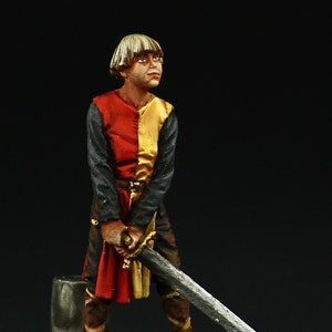 Tin soldier Collectible Young King Arthur 54 mm Medieval Age & Crusades