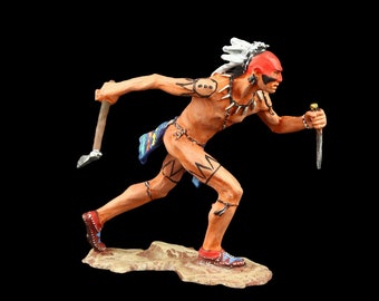 Blechsoldat Sammlerstück Woodland Indianer 54 mm American Natives