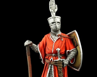 Figurine Soldat En étain - Chevalier Allemand 13e Siècle, 54 Mm - Neuf