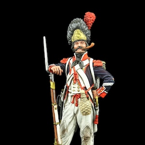 French Grenadier Tin Soldier: Napoleonic Wars Collectible (54mm)