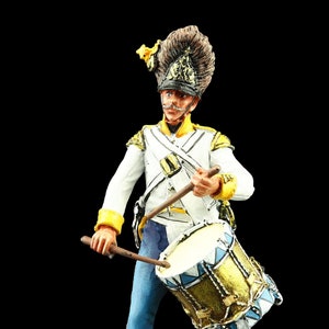 Tin soldier Collectible Grenadier Drummer of Hungarian Infantry, 1812-14  54 mm Napoleonic Wars
