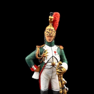 Tin soldier Collectible Officer of Dragoon of the Guard  54 mm Napoleonic Wars
