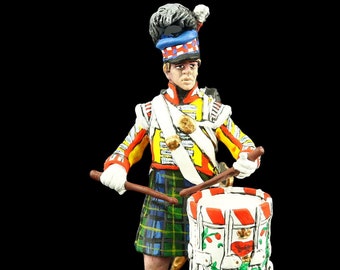 ブリキの兵隊 コレクターアイテム イギリス：第92連隊（ゴードン・ハイランダーズ）のドラマー、1815年 54 mm ナポレオン戦争