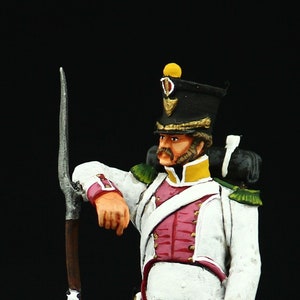 Tin soldier Collectible Voltigeur of 8th Regiment, Kingdom of Naples, 1813  54 mm Napoleonic Wars