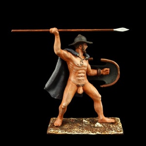 Tin soldier Collectible Greek Light Infantry Warrior of the First line, 680 B.C.  54 mm  Ancient Greece