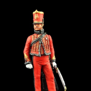 Tin soldier Collectible Chasseur Officer of the Young Guard  54 mm Napoleonic Wars