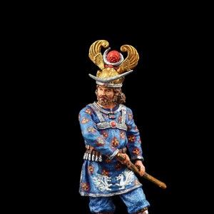 Tin soldier Collectible Khosrow II (Khusraw Parvez), King of the Sasanian Empire, 570-628 54 mm Antique World: Sasanian Empire