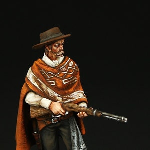 Tin soldier Museum (TOP) Cowboy with Winchester, 1866  54 mm Old West: Cowboys and Trappers