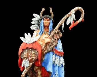 Zinnsoldat Sammlerstück Old Häuptling 54 mm Natives American Native