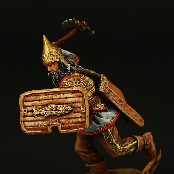 Tin soldier Collectible Scythian Warrior with Axe, V-IV cc. B.C.  54 mm Antique World: Scythians