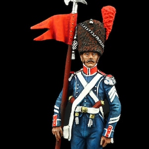 Napoleonic Wars Tin Soldier: French Eagle Bearer, 54mm Collectible