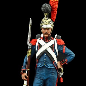 Tin soldier Collectible 54 mm Private soldier of Guard Engineers. France, 1811-15 Napoleonic Wars