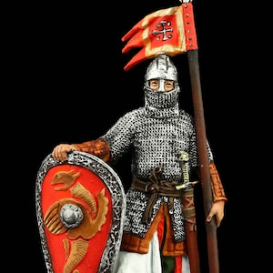 Tin soldier Collectible Norman Knight, 2nd half of XI c. 54 mm Medieval Age & Crusades