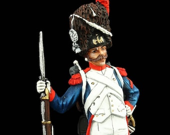Tin soldier Collectible 54 mm Grenadier of the Imperial Guard, 1804-15 Napoleonic Wars