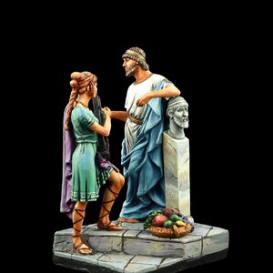 Tin soldier Collectible Noble Greek and Muse 54 mm Antique World: Ancient Greece