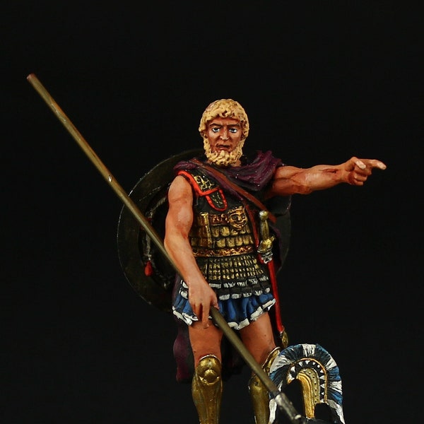 Soldat de plomb Taxiarque athénien de collection, V c. AVANT JC. 54 mm Grèce antique