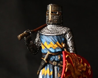Figurine Musée Du Soldat - Chevalier Européen XIVème Médiéval - Étain - Neuf