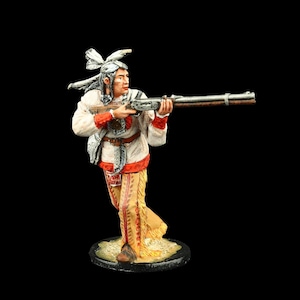 Tin soldier Collectible American Indian with Rifle 54 mm American Natives