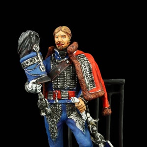 Tin soldier Collectible Captain of Hussars, Reign of Naples 1815-1820  54 mm Napoleonic Wars