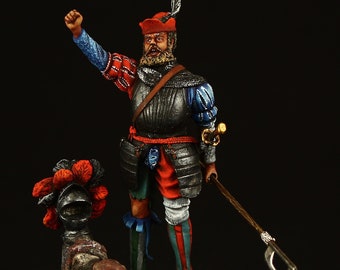 Museo del soldadito de plomo (ARRIBA) Oficial Landsknecht, 1520 54 mm Renacimiento, Landsknects, etc.