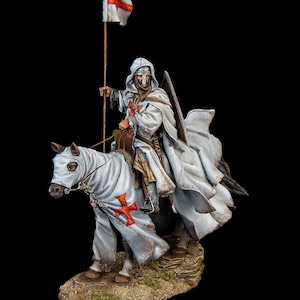 Tin soldier Museum (TOP)  Knight Templar, 1096-1270 90 mm Medieval Age & Crusades