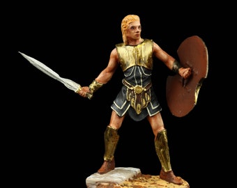 Tin soldier Collectible Achilles at the Siege of Troy 54 mm Antique World: Ancient Greece