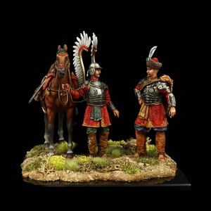 Tin soldier Museum (TOP) Polish winged hussars, XVII c. 54 mm European Wars
