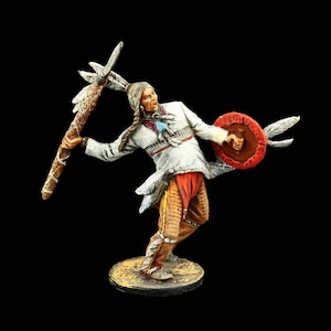 Tin soldier Collectible American Indian with Spear 54 mm American Natives
