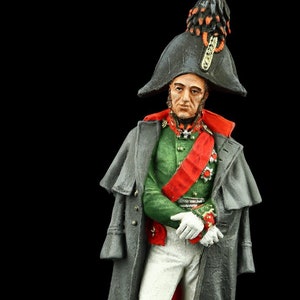 Tin soldier Collectible 54 mm Minister of War, Infantry General M. B. Barclay de Tolly, Russia, 1810-12 Napoleonic Wars