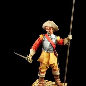 Tin soldier Collectible Spanish Tercios Officer, Flandes, 1625 54 mm European Wars
