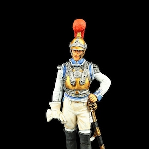 Tin soldier Collectible 54 mm Officer of the 1st Carabinier Regiment, France, 1810-15 Napoleonic Wars
