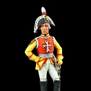 Tin soldier Collectible Russia of Alexander I: Officer of Cavalergard Regiment, 1799-1801  54 mm European Wars