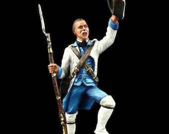 Tin soldier Collectible Louisiana Regiment Private, 1770-1790 54 mm European Wars