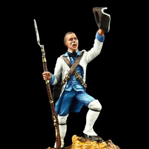Tin soldier Collectible Louisiana Regiment Private, 1770-1790 54 mm European Wars