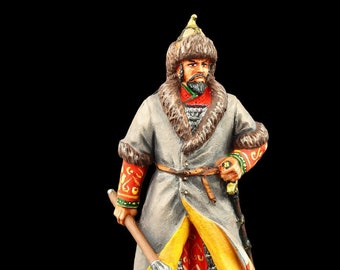 Tin soldier Collectible Mongolian Noble Warrior, XIII c. 54 mm Golden Horde