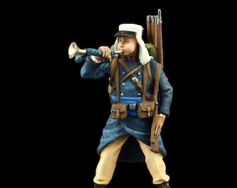 Tin soldier Collectible French Foreign Legion, Bugler, 1903 54 mm XX c.