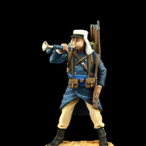 Tin soldier Collectible French Foreign Legion, Bugler, 1903 54 mm XX c.