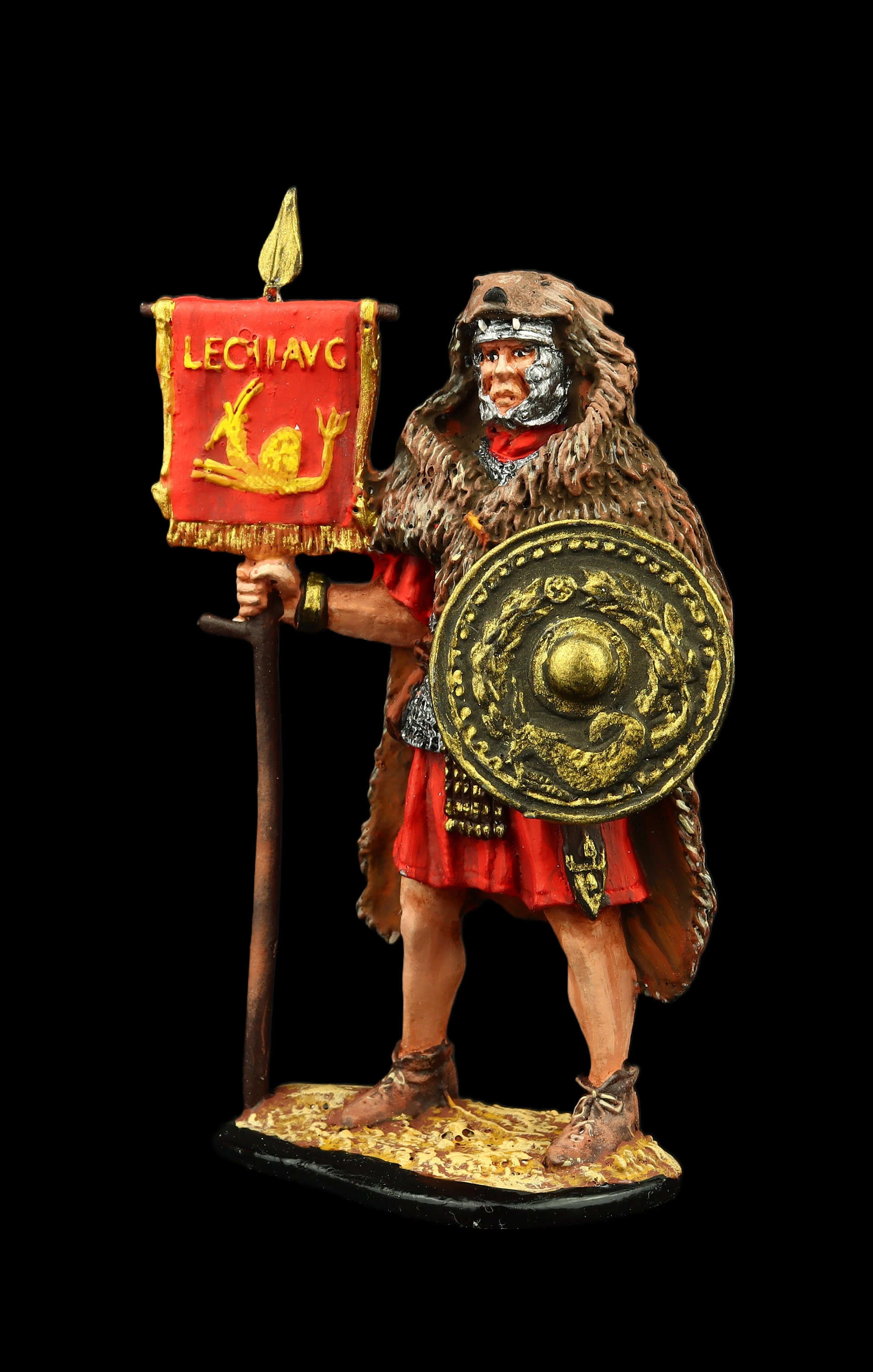 Figurine EK Castings 54mm - Vexillarius Légionnaire Romain - Métal Blanc