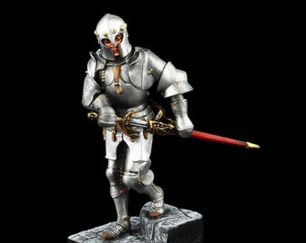 Soldado de plomo: Conde von Match, caballero milanés, 54 mm, coleccionable medieval