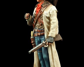 Figurine Composition Solido Belge Cowboy Sheriff Durso Chialu, Vintage