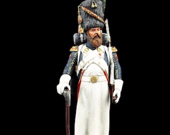 Tin soldier Collectible Sapper, Foot Grenadier of the Guard  54 mm Napoleonic Wars