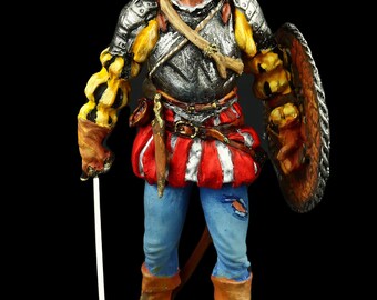 25 Conquistadors Espagnols En étain Peint – Moyen Âge, échelle 1:60 (30mm), Allemagne