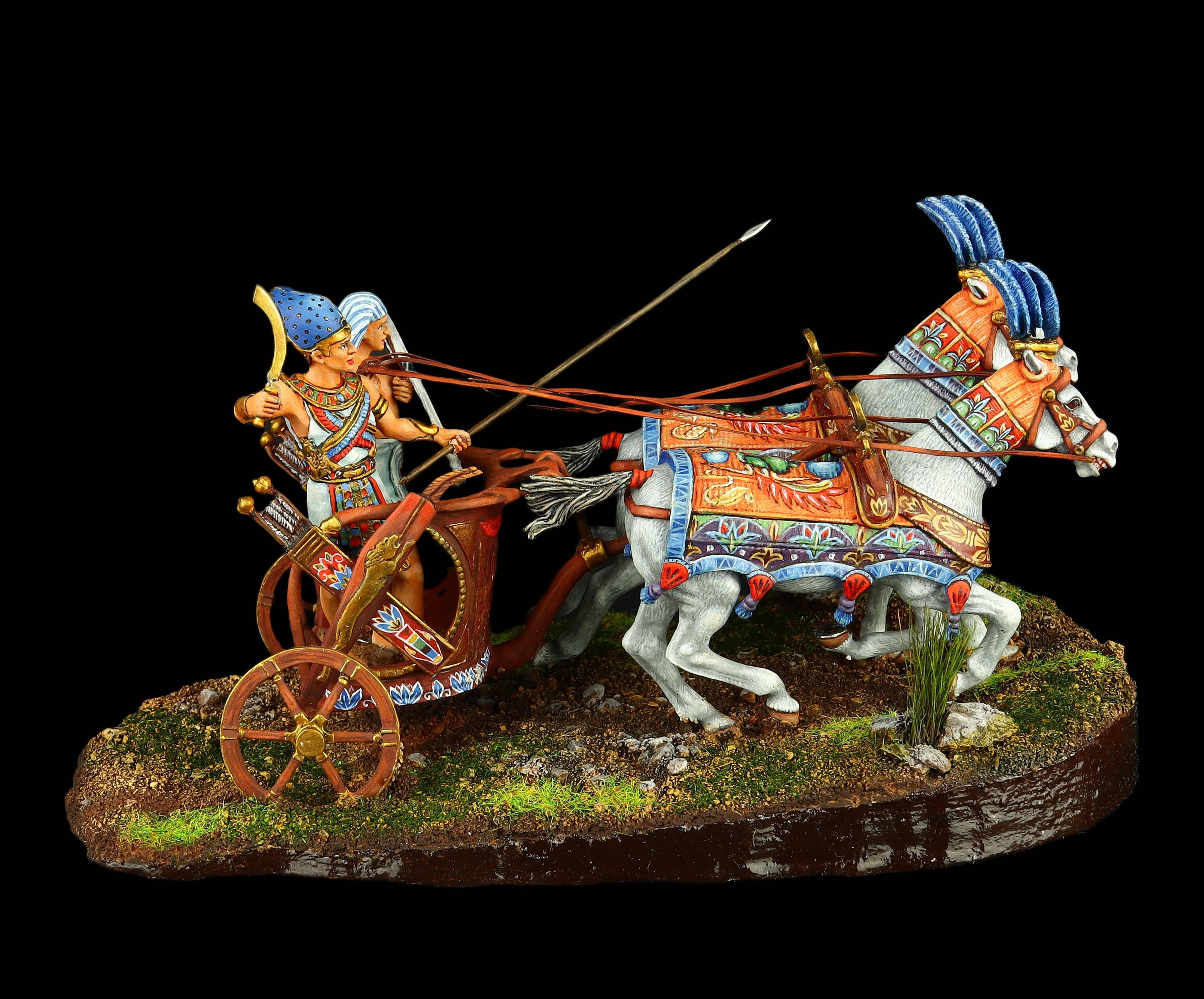 Chariot Mycénien Miniature 54 Mm – Soldat Peint Collection Alive History – XVe Siècle BC